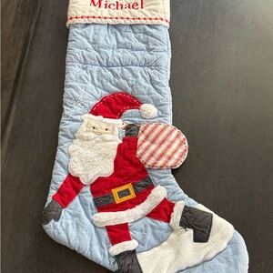 Pottery Barn Santa Christmas Stocking